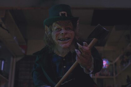 Leprechaun holding an axe in Leprechaun 3 (1995).