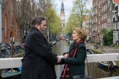 Gerry and Stella holding hands in&nbsp;Midwinter Break (2026).