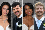 A split of Tori, Felipe, Nikki, and Adam in Married at First Sight Season 20.